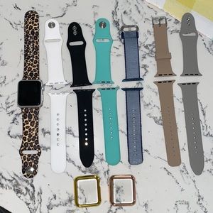 Apple Watch series 1 38mm aluminum case with bands